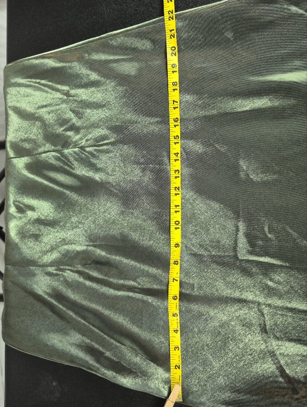 Alex Evenings Y2K Metallic Green Satin Gown w/ Matching Jacket - Vtg 14 / Mod 10 - Picture 12 of 16